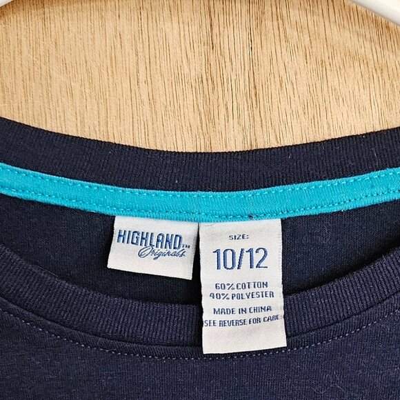 💜Highland Originals T-shirt Kids 10/12 Long Sleeve Dinosaur T-rex - Picture 5 of 9